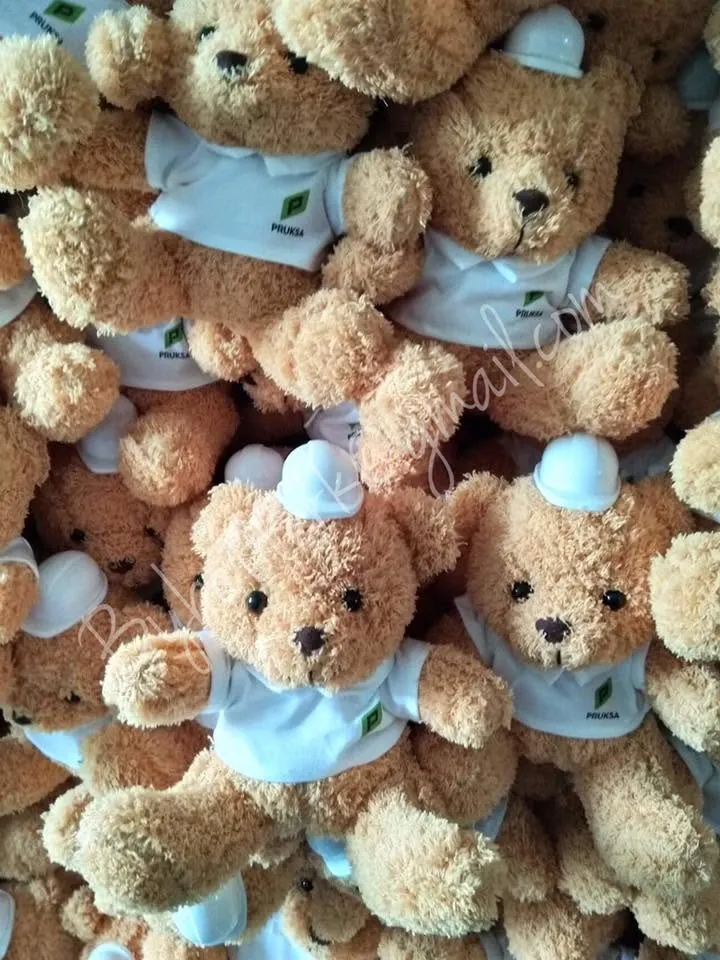 ตุ๊กตาหมีโลโก้พฤกษาจำนวนมาก