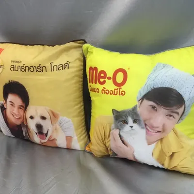 หมอนอิงพิมพ์ลาย SmartHeart และ Me-O